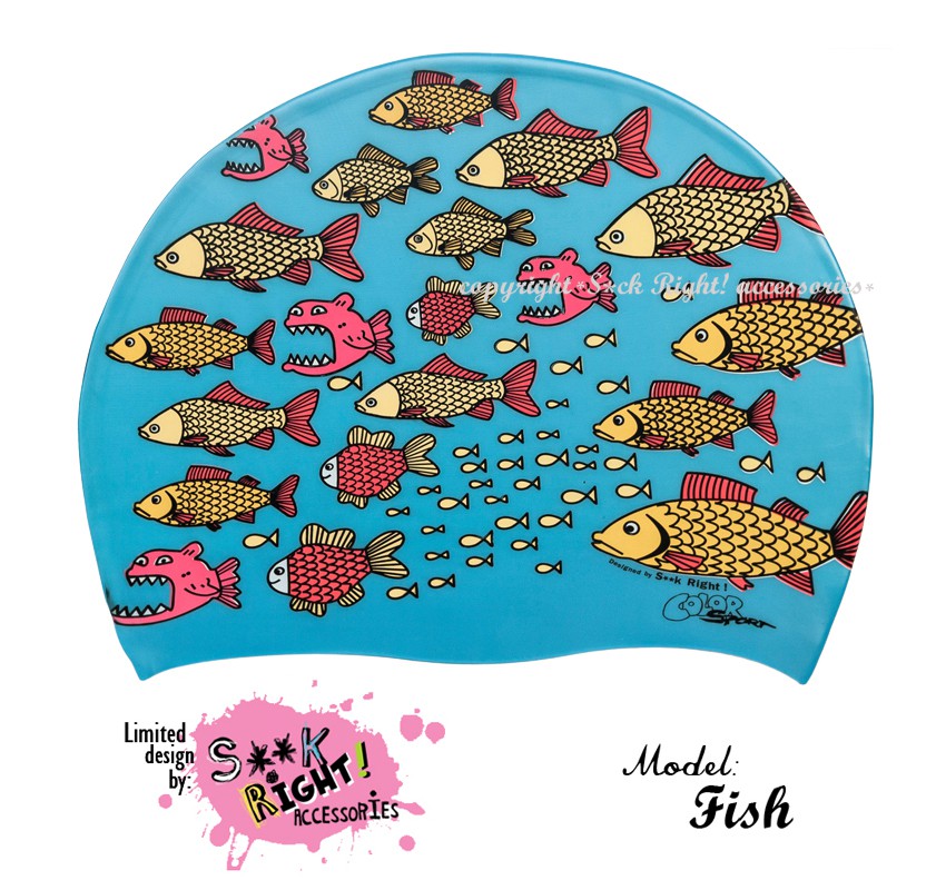 Úszósapka Mintás Limited Design Felnőtt "Fish"