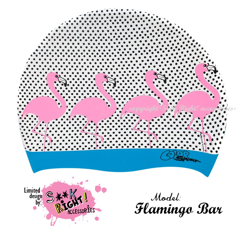 Úszósapka Mintás Limited Design Felnőtt "Flamingo Bar"