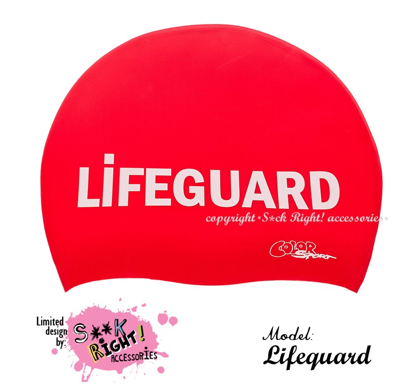 Úszósapka Mintás Limited Design Felnőtt "Lifeguard"