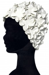 Úszósapka Flower - fehér