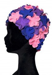 Úszósapka Flower - Rózsaszín-lila-kék